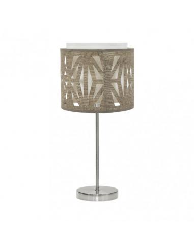 Katerina Table Light 1xe14 Nickel/wood Gray 42x17x17 Cm