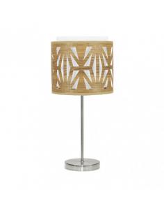 Katerina Table Lamp 1xe14 Nickel/Light Wood 42x17x17 Cm