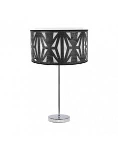 High Table Lamp Katerina 1xe27 Chrome/Black Wood 61x30x30 Cm