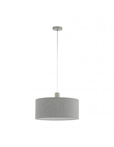 EGLO 97672 - CONCESSA 2 Hanging lamp made of Nickel-matte Steel and Textile, linen