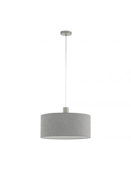 EGLO 97672 - CONCESSA 2 Hanging lamp made of Nickel-matte Steel and Textile, linen