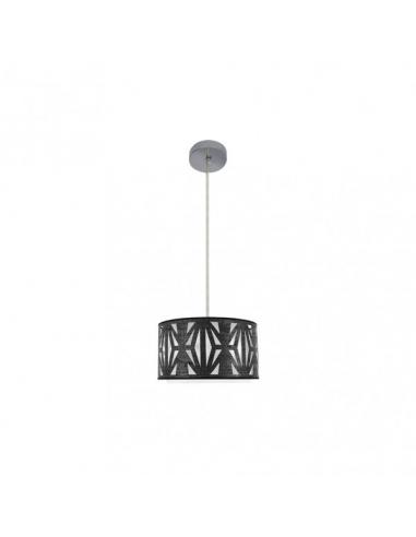 Katerina Pendant 1xe27 Chrome/Black Wood Regx30x30 cm
