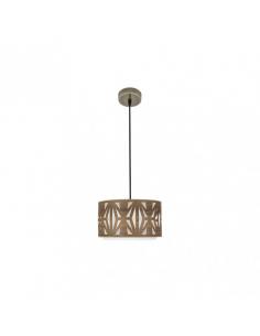 Katerina Pendant 1xe27 Dark Leather/Wood Regx30x30 cm