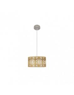 Katerina Pendant 1xe27 Nickel/Light Wood Regx30x30 cm