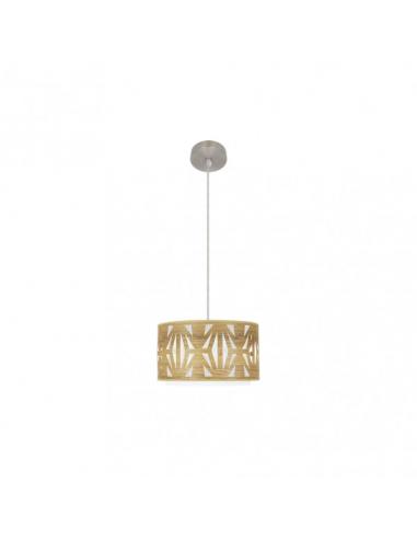 Katerina Pendant 1xe27 Nickel/Light Wood Regx30x30 cm