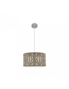 Katerina 1xe27 Pendant Nickel/wood Gray Regx40x40 cm