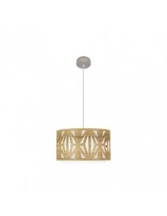 Katerina Pendant 1xe27 Nickel/Light Wood Regx40x40 cm