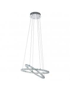 EGLO 31667 - VARRAZO LED pendant lamp in Chrome Steel and Glass