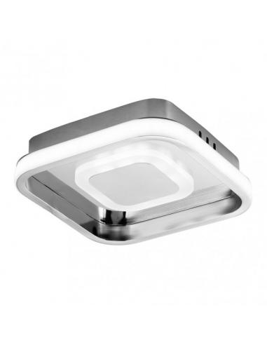 Plafon 24w 3000-4000-6000k Elma Cromo 5,5x21x21 Cm 2280 Lm C/memoria De Color De Luz