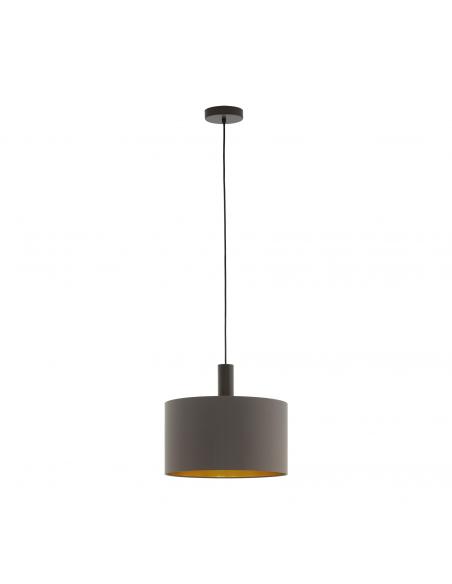 EGLO 97682 - CONCESSA 1 Dark Brown Steel and Textile Fabric Pendant Lamp
