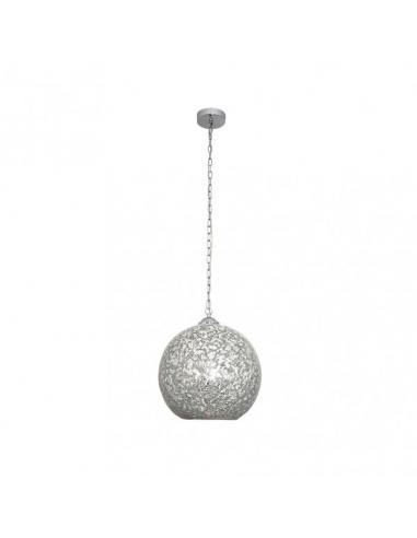 Colgante Tenor 1xe27 Cromo Mosaico Regx25x25 Cm