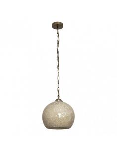 Tenor Pendant 1xe27 Leather/Amber Mosaic Regx30x30 Cm