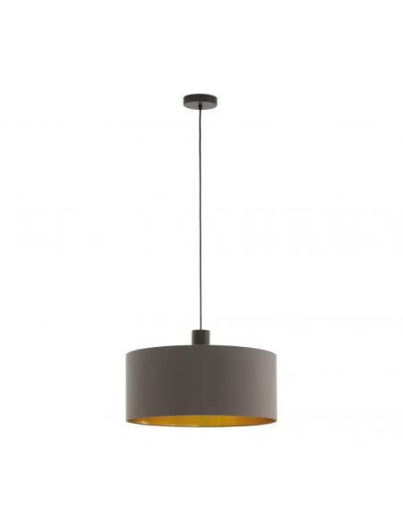 EGLO 97683 - CONCESSA 1 Dark Brown Steel and Textile Fabric Pendant Lamp