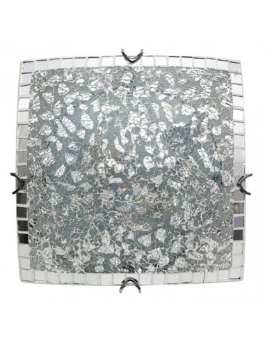 Square ceiling light tenor 3xe27 chrome mosaic 10x40x40 cm