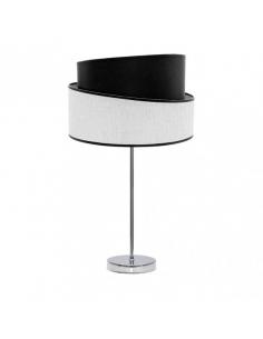 Hara High Table Lamp 1xe27 Chrome/white-black 66x35x35 Cm