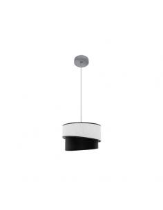 Hara 1xe27 Chrome/white-black Regx35x35 Cm Pendant