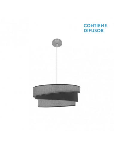 Hara 2xe27 Nickel/gray Regx50x50 Cm Pendant