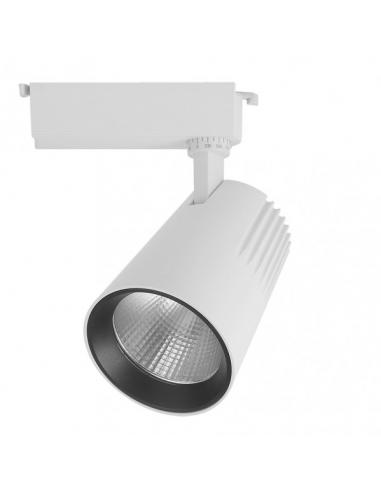 Foco Carril 40w 6000k Telma Blanco 3600lm 36º Orientable 330º Regx21x10,5 Cm