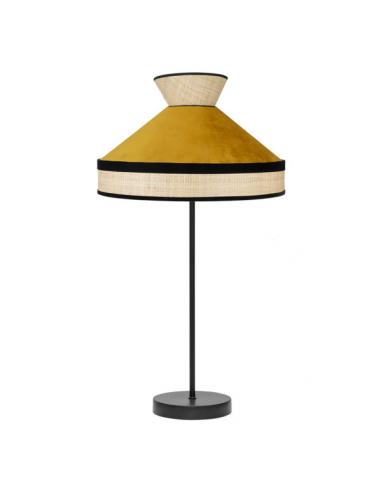 High Table Lamp Fabrizio 1xe27 Natural/yolk 61x30x30 Cm