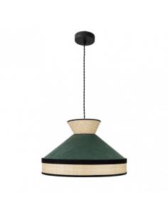 Fabrizio Pendant 1xe27 Natural/green Regx40x40 Cm Jar