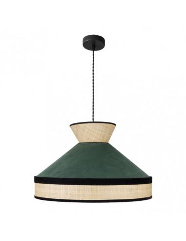 Fabrizio Pendant 1xe27 Natural/green Regx50x50 Cm Jar