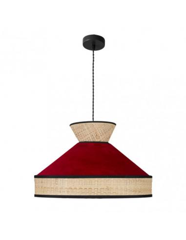 Colgante Fabrizio 1xe27 Natural/rojo Regx50x50 Cm