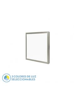 Panel Llano 36w 3000k-4000k-6500k 3,8x40x40 Cm Niquel 3600lm