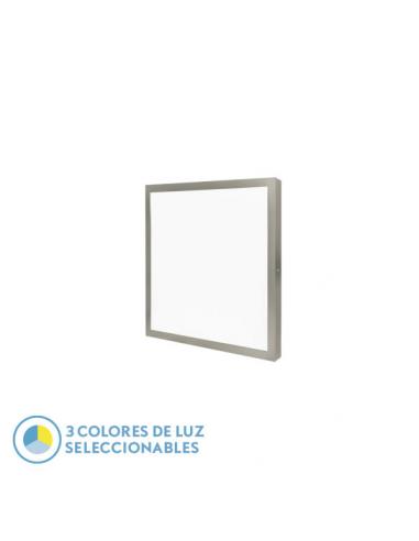 Panel Llano 36w 3000k-4000k-6500k 3,8x40x40 Cm Niquel 3600lm