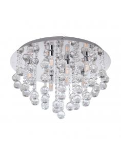 EGLO 97699 - ALMONTE LED Ceiling Light in Chrome Steel and Glass