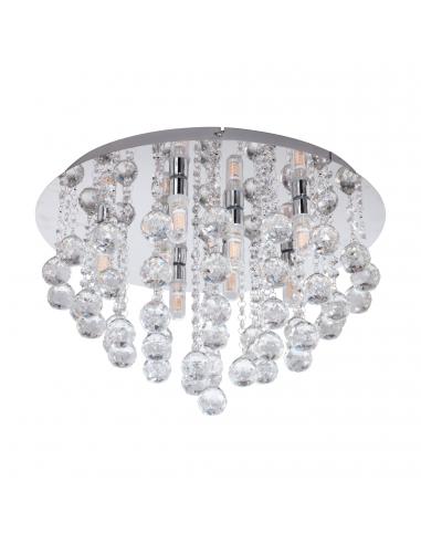 EGLO 97699 - ALMONTE LED Ceiling Light in Chrome Steel and Glass