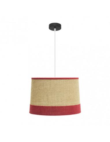 Colgante Tietar 1xe27 Saco/rojo Regx40x40 Cm