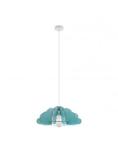 EGLO 97703 - CHIETI Lámpara colgante de Madera en Acero menta y Madera