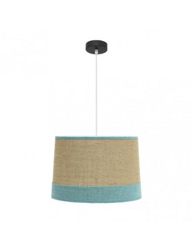 Colgante Tietar 1xe27 Saco/turquesa Regx40x40 Cm