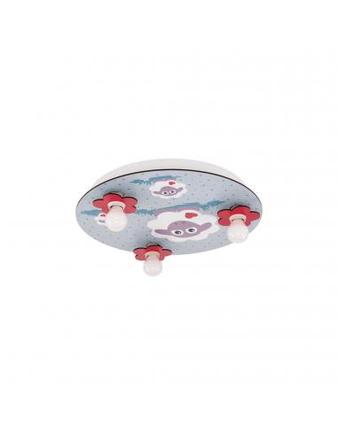 EGLO 97705 - LALELU Intantil Bedroom Lamp in White Steel and Wood