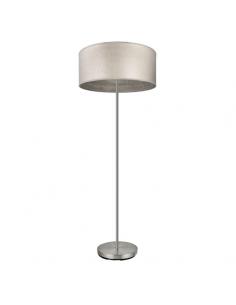 Pie Salon Tania 1xe27 Niquel/madera Gris 162x40x40 Cm