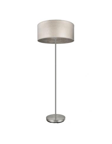 Pie Salon Tania 1xe27 Niquel/madera Gris 162x40x40 Cm