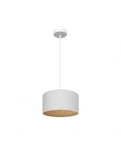 Tania Pendant 1xe27 White/white-light wood Regx30x30 Cm