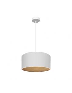 Tania 1xe27 Pendant White/white-light wood Regx40x40 Cm