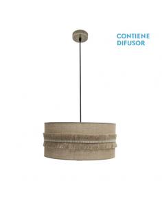 Kala 2xe27 Pendant Leather/Sack Regx50x50 Cm With Fringes