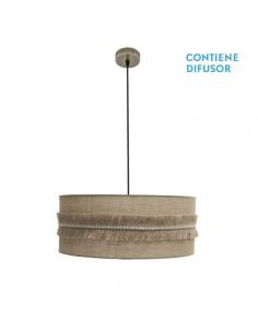 Kala 3xe27 Pendant Leather/Sack Regx60x60 Cm With Fringes