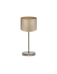 Tania Table Lamp 1xe14 Leather/Light Wood 42x17x17 Cm