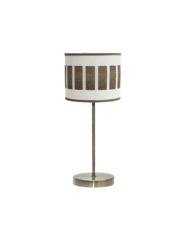 Ivanna 1xe14 table lamp Leather/white-dark wood 43x17x17 cm