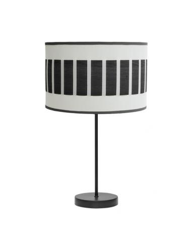 Ivanna High Table Lamp 1xe27 Black/white-black wood 62x30x30 Cm