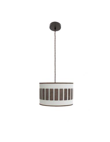 Colgante Ivanna 1xe27 Marron/blanco-oxido Regx30x30 Cm