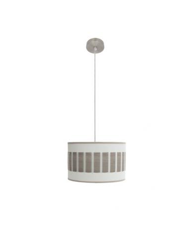 Ivanna Pendant 1xe27 Nickel/white-wood Gray Regx30x30 Cm