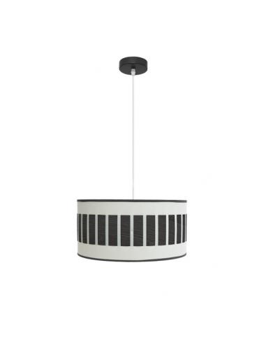 Ivanna 1xe27 Black/white-Black Wood Pendant Regx40x40 Cm