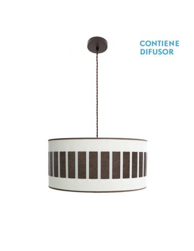 Ivanna 2xe27 Pendant Brown/white-oxide Regx50x50 Cm