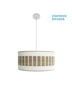 Ivanna 2xe27 Pendant White/white-light wood Regx50x50 Cm