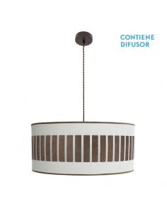 Ivanna 3xe27 Pendant Brown/white-oxide Regx60x60 Cm