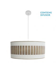 Ivanna 3xe27 Pendant White/white-light wood Regx60x60 Cm